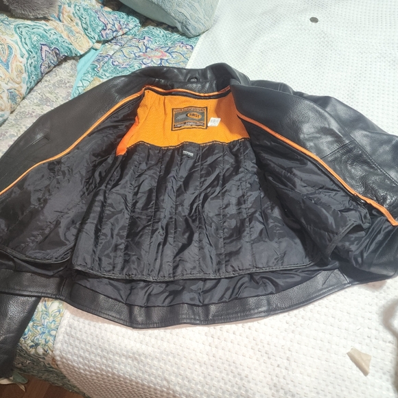 FIRST CLASSICS EUC WOMENS SZ M BLACK LEATHER BIKER HEAVY JACKET COAT - Picture 6 of 16